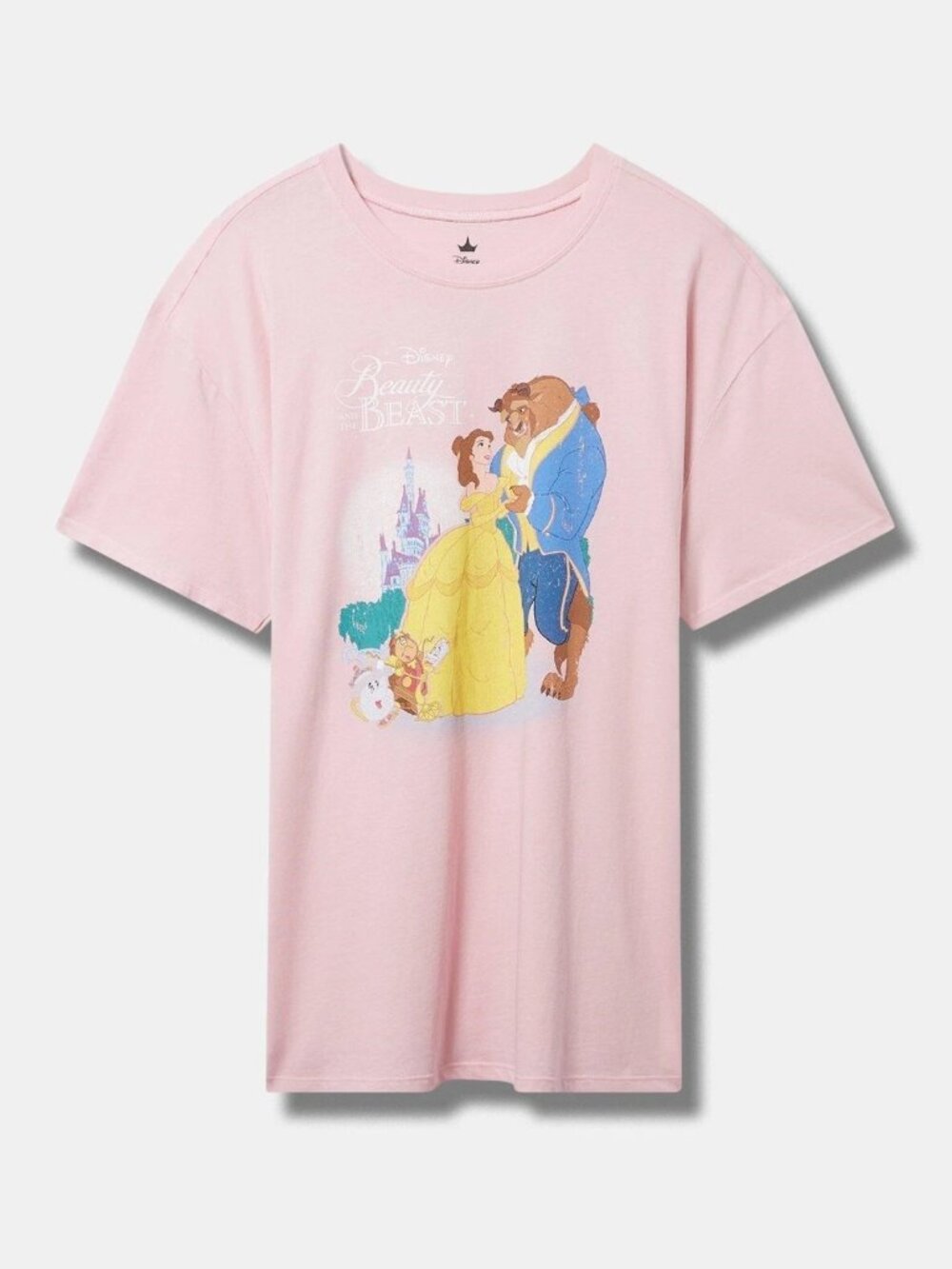 Beauty & the Beast Relax Fit Tunic Boxy Tee in Pink (Size 30/32)